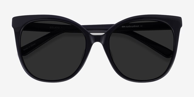 Gelato Black AcetateSunglass Frames from EyeBuyDirect, Closed View