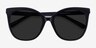 Gelato Black AcetateSunglass Frames from EyeBuyDirect, Closed View
