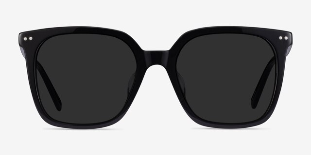 Parasol Black AcetateSunglass Frames from EyeBuyDirect, Front View