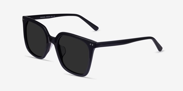 Parasol Black AcetateSunglass Frames from EyeBuyDirect, Angle View