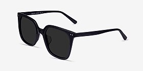 Parasol Noir Acétate Soleil de Lunette de vue d'EyeBuyDirect, Vue d'Angle