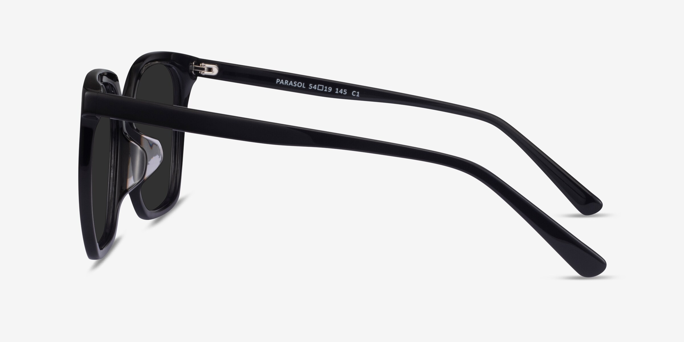 Parasol - Square Black Frame Prescription Sunglasses 