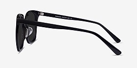 Parasol Noir Acétate Soleil de Lunette de vue d'EyeBuyDirect, Vue de Côté