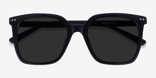 Parasol Black AcetateSunglass Frames from EyeBuyDirect, Closed View