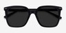 Parasol Black AcetateSunglass Frames from EyeBuyDirect, Closed View