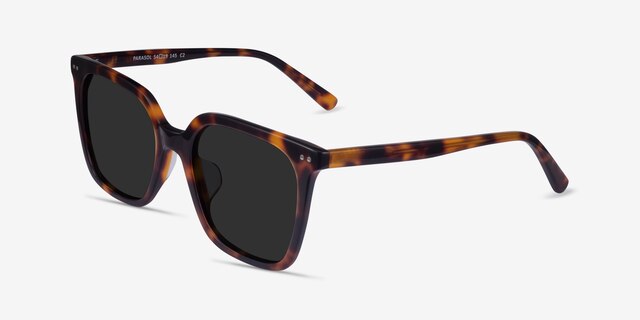 Parasol Tortoise AcetateSunglass Frames from EyeBuyDirect, Angle View