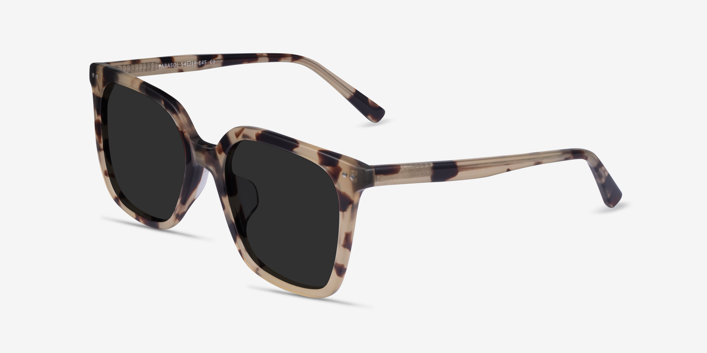 Parasol Square Light Tortoise Frame Prescription Sunglasses