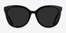 Cinematic Black AcetateSunglass Frames from EyeBuyDirect, Front View