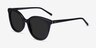 Cinematic Black AcetateSunglass Frames from EyeBuyDirect, Angle View