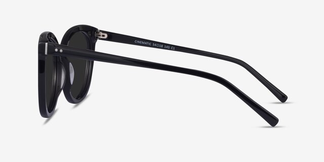 Cinematic Black AcetateSunglass Frames from EyeBuyDirect, Side View