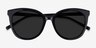 Cinematic Black AcetateSunglass Frames from EyeBuyDirect, Closed View
