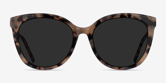 Cinematic Ivory Tortoise AcetateSunglass Frames from EyeBuyDirect, Front View