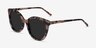Cinematic Ivory Tortoise AcetateSunglass Frames from EyeBuyDirect, Angle View