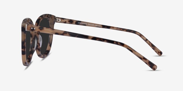 Cinematic Ivory Tortoise AcetateSunglass Frames from EyeBuyDirect, Side View