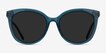 Cinematic Clear Teal AcetateSunglass Frames from EyeBuyDirect, Front View