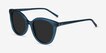 Cinematic Clear Teal AcetateSunglass Frames from EyeBuyDirect, Angle View