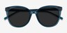 Cinematic Clear Teal AcétateSoleil de Lunette de vue d'EyeBuyDirect, Vue Rapprochée