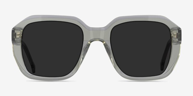 Azalea Clear Green AcetateSunglass Frames from EyeBuyDirect, Front View