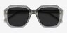 Azalea Clear Green AcetateSunglass Frames from EyeBuyDirect, Closed View