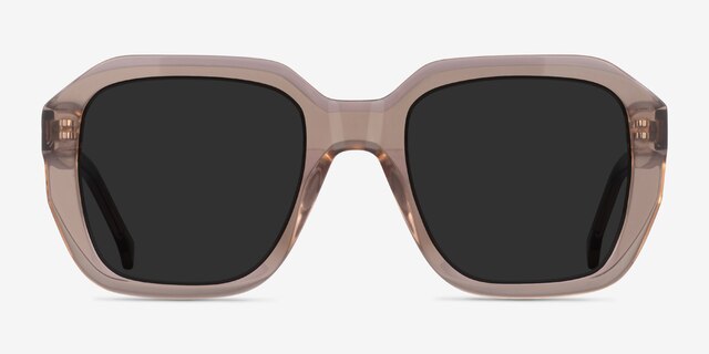 Azalea Clear Brown AcetateSunglass Frames from EyeBuyDirect, Front View