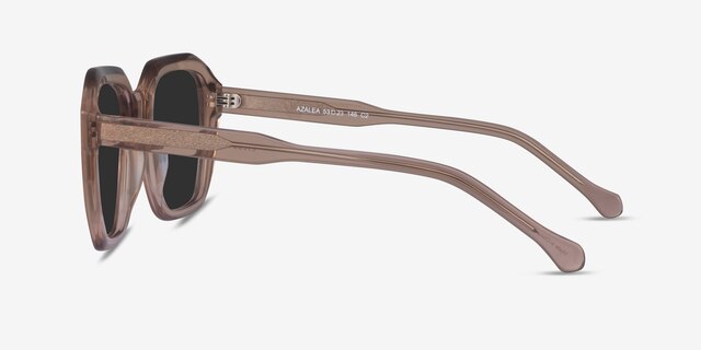Azalea Clear Brown AcetateSunglass Frames from EyeBuyDirect, Side View