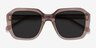Azalea Clear Brown AcetateSunglass Frames from EyeBuyDirect, Closed View