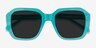 Azalea Turquoise Blue AcetateSunglass Frames from EyeBuyDirect, Closed View