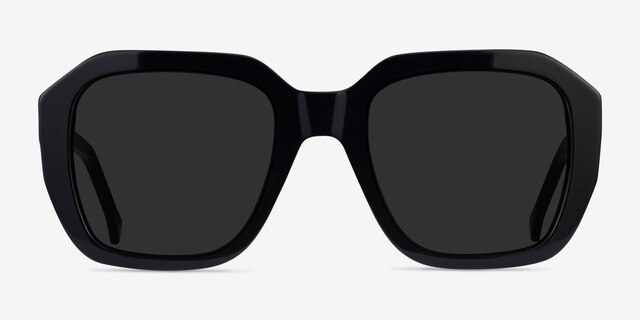 Azalea Black AcetateSunglass Frames from EyeBuyDirect, Front View