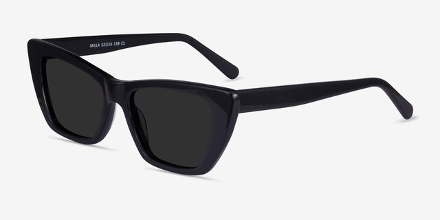 Milla Black AcetateSunglass Frames from EyeBuyDirect, Angle View