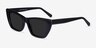 Milla Black AcetateSunglass Frames from EyeBuyDirect, Angle View