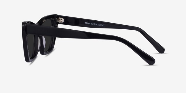 Milla Black AcetateSunglass Frames from EyeBuyDirect, Side View
