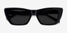 Milla Black AcetateSunglass Frames from EyeBuyDirect, Closed View