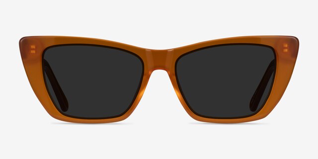Milla Brown AcetateSunglass Frames from EyeBuyDirect, Front View