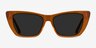 Milla Brown AcetateSunglass Frames from EyeBuyDirect, Front View