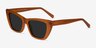 Milla Brown AcetateSunglass Frames from EyeBuyDirect, Angle View