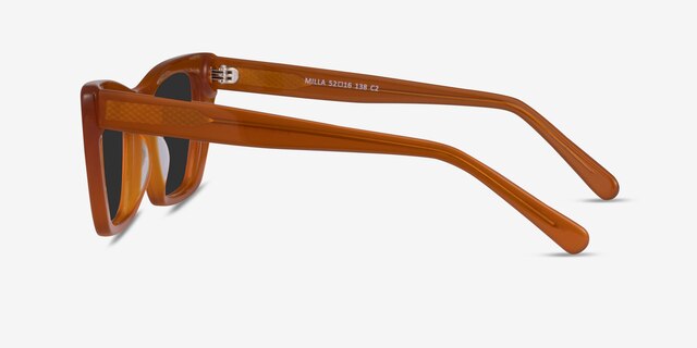 Milla Brown AcetateSunglass Frames from EyeBuyDirect, Side View