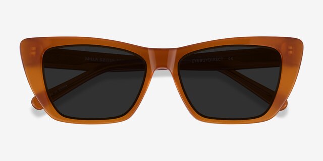Milla Brown AcetateSunglass Frames from EyeBuyDirect, Closed View