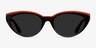 Palm Beach Red Tortoise Blue AcétateSoleil de Lunette de vue d'EyeBuyDirect, Vue de Face