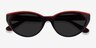 Palm Beach Red Tortoise Blue AcétateSoleil de Lunette de vue d'EyeBuyDirect, Vue Rapprochée