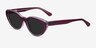 Palm Beach Clear Burgundy AcetateSunglass Frames from EyeBuyDirect, Angle View