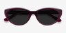 Palm Beach Clear Burgundy AcetateSunglass Frames from EyeBuyDirect, Closed View