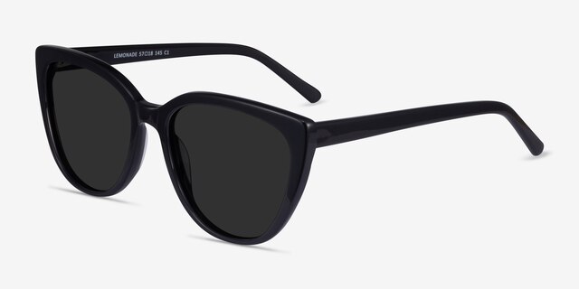 Lemonade Black AcetateSunglass Frames from EyeBuyDirect, Angle View