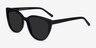Lemonade Black AcetateSunglass Frames from EyeBuyDirect, Angle View