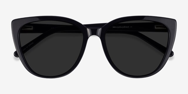 Lemonade Black AcetateSunglass Frames from EyeBuyDirect, Closed View