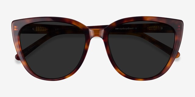 Lemonade Tortoise AcetateSunglass Frames from EyeBuyDirect, Closed View