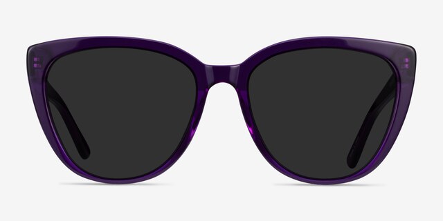 Lemonade Purple AcetateSunglass Frames from EyeBuyDirect, Front View