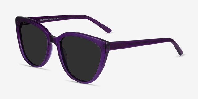 Lemonade Purple AcetateSunglass Frames from EyeBuyDirect, Angle View