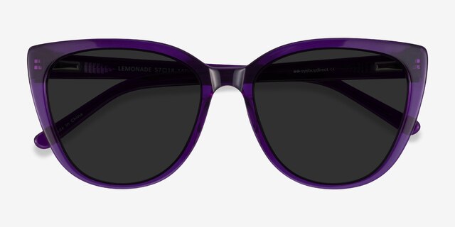 Lemonade Purple AcetateSunglass Frames from EyeBuyDirect, Closed View