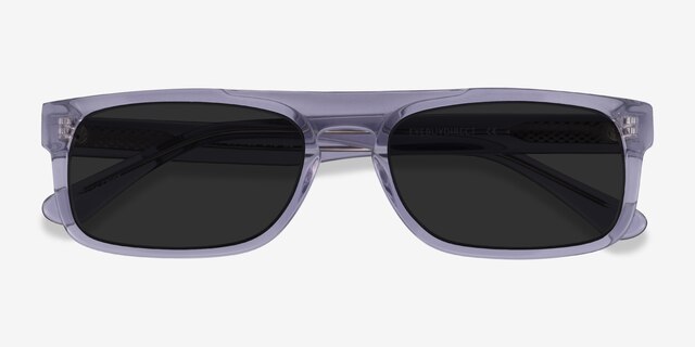 Grayton Clear Gray AcetateSunglass Frames from EyeBuyDirect, Closed View
