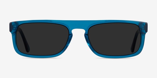 Grayton Clear Blue AcetateSunglass Frames from EyeBuyDirect, Front View